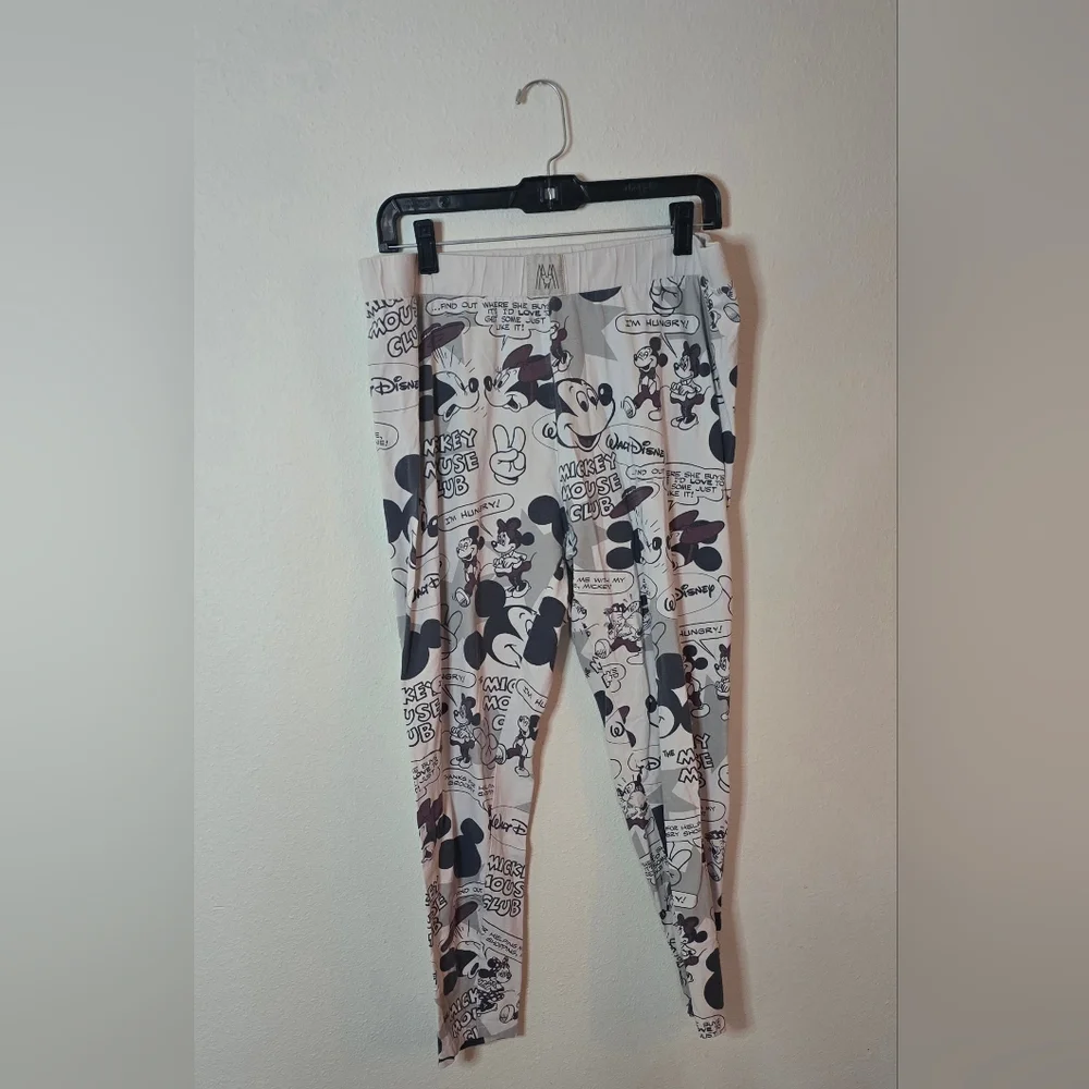Disney Mickey Mouse Pajama Set Primark Loungewear Sleepwear Gray XL - Picture 7 of 11